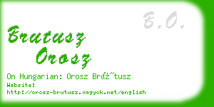 brutusz orosz business card